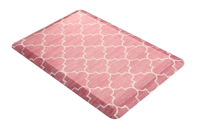 Anti-Fatigue Rose Pink 2' x 3' Comfort Standing Mat for Kitchen, Bath, Laundry Room, Office Colorful PVC Durable Non-Slip Water Resistant Spill Proof Rug Thick Rubber for Sale at Rug Engine