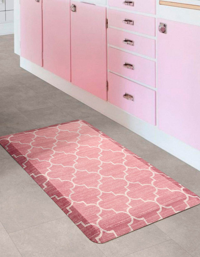 Anti-Fatigue Rose Pink 2' x 3' Comfort Standing Mat for Kitchen, Bath, Laundry Room, Office Colorful PVC Durable Non-Slip Water Resistant Spill Proof Rug Thick Rubber for Sale at Rug Engine