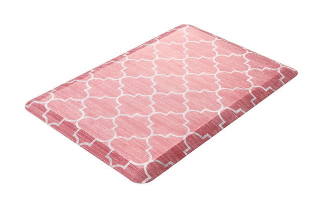 Anti-Fatigue Rose Pink 2' x 3' Comfort Standing Mat for Kitchen, Bath, Laundry Room, Office Colorful PVC Durable Non-Slip Water Resistant Spill Proof Rug Thick Rubber for Sale at Rug Engine