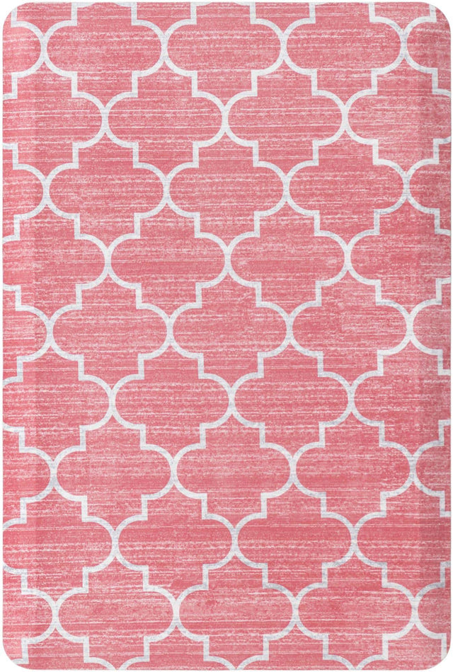 Anti-Fatigue Rose Pink 2' x 3' Comfort Standing Mat for Kitchen, Bath, Laundry Room, Office Colorful PVC Durable Non-Slip Water Resistant Spill Proof Rug Thick Rubber for Sale at Rug Engine