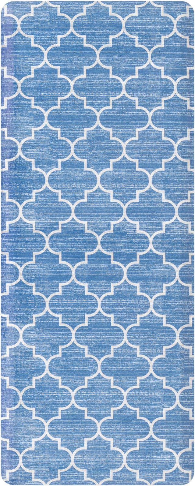 Anti-Fatigue Blue 2' x 5' Comfort Standing Mat for Kitchen, Bath, Laundry Room, Office Colorful PVC Durable Non-Slip Water Resistant Spill Proof Rug Thick Rubber for Sale at Rug Engine