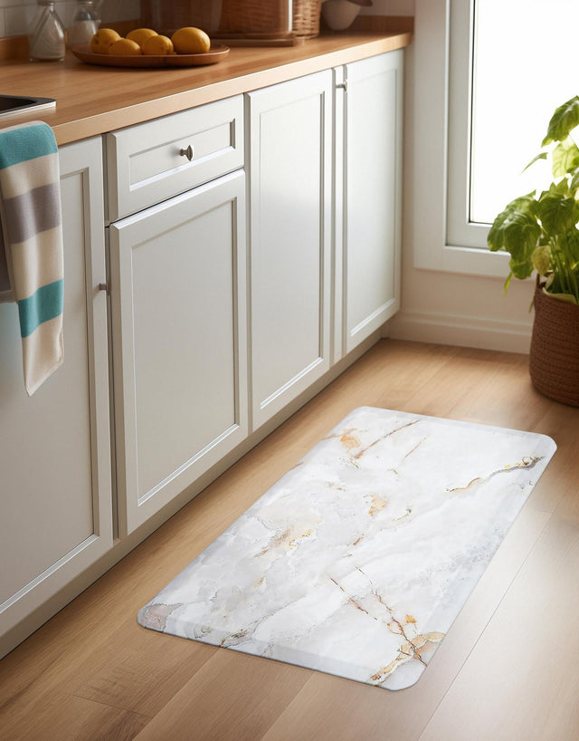 Anti-Fatigue Ivory 2' x 3' Comfort Standing Mat for Kitchen, Bath, Laundry Room, Office Colorful PVC Durable Non-Slip Water Resistant Spill Proof Rug Thick Rubber for Sale at Rug Engine