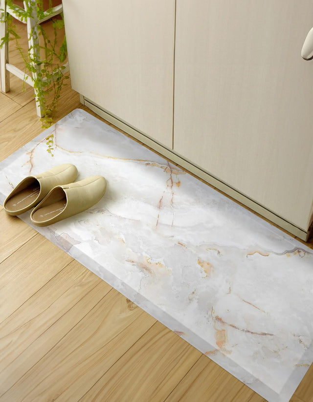 Anti-Fatigue Ivory 2' x 5' Comfort Standing Mat for Kitchen, Bath, Laundry Room, Office Colorful PVC Durable Non-Slip Water Resistant Spill Proof Rug Thick Rubber for Sale at Rug Engine