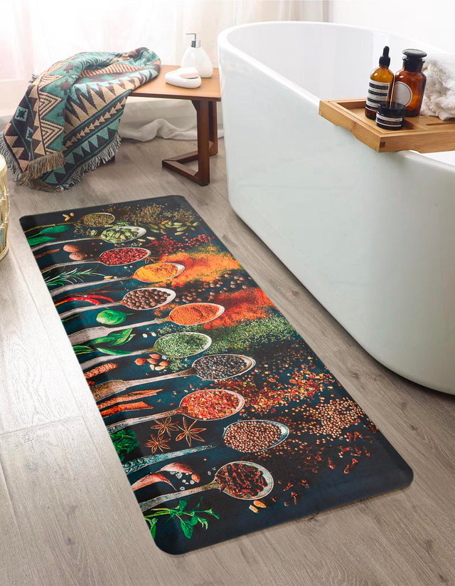 Anti-Fatigue Multicolor 2' x 5' Comfort Standing Mat for Kitchen, Bath, Laundry Room, Office Colorful PVC Durable Non-Slip Water Resistant Spill Proof Rug Thick Rubber for Sale at Rug Engine