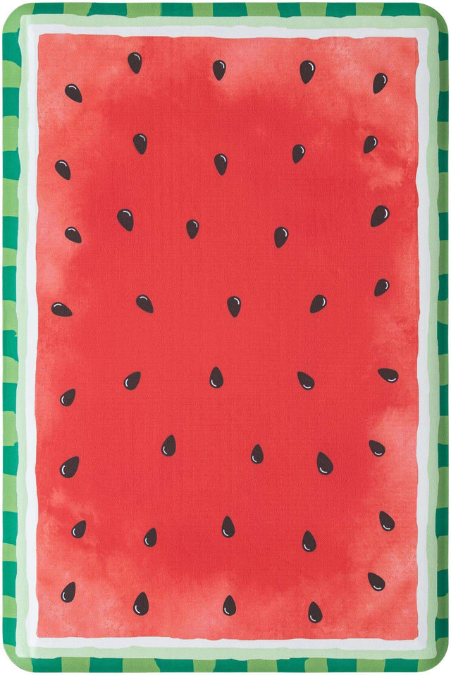 Anti-Fatigue Watermelon Red 2' x 3' Comfort Standing Mat for Kitchen, Bath, Laundry Room, Office Colorful PVC Durable Non-Slip Water Resistant Spill Proof Rug Thick Rubber for Sale at Rug Engine