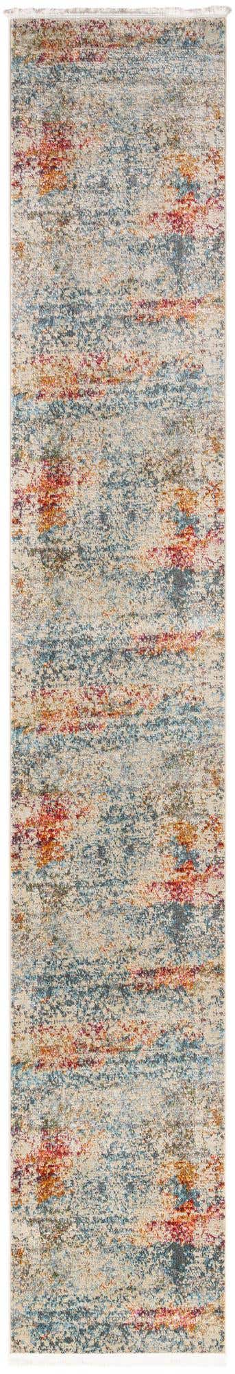Cream 2' 7 x 16' 5 Baracoa Runner Area Rug 100% Polypropylene Distressed Vintage Living Dining Room Office Traditional Carpet for Sale at Rug Engine