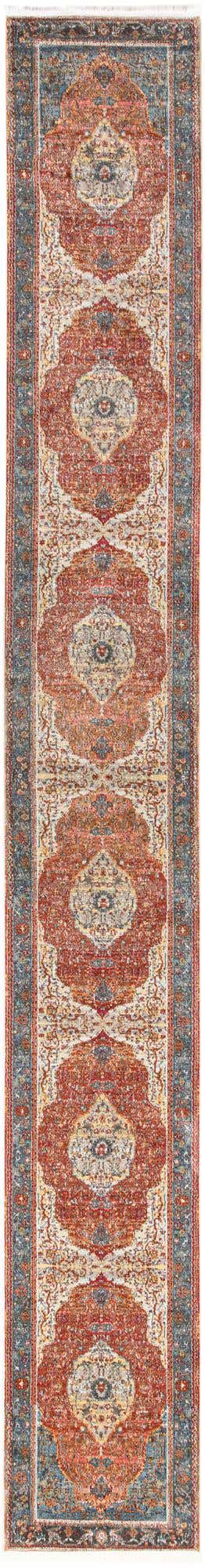 Rust Red 2' 7 x 19' 8 Baracoa Runner Area Rug 100% Polypropylene Distressed Vintage Living Dining Room Office Traditional Carpet for Sale at Rug Engine
