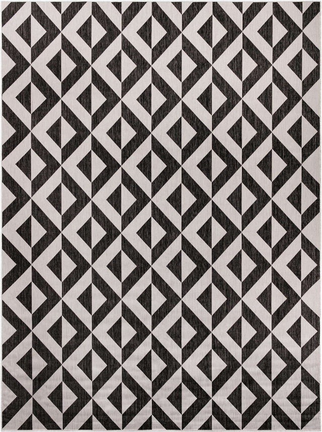 Charcoal Gray 10' x 13' 1 Jill Zarin Outdoor Rectangle Area Rug Weather Resistant for Patio, Deck, Terrace, Balcony, Porch Durable 100% Polypropylene Carpet for Outside for Sale at Rug Engine