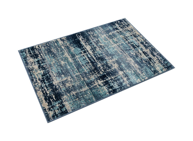 Blue 2' 2 x 3' 3 Malibu Rectangle Area Rug 70% Polypropylene & 30% Polyester Colorful Modern Carpet for Living, Dining, Office, Bedrooms for Sale at Rug Engine