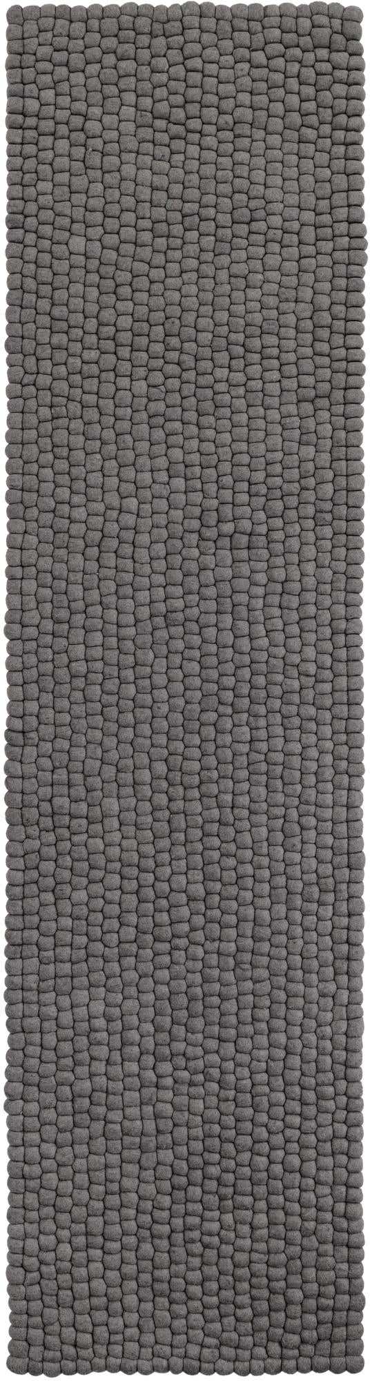 Gray 2' 7 x 9' 10 Felt Ball Runner Area Rug Stunning All Natural 100% Wool Luxury Hand Woven Carpet for Modern Home Interiors Soft Touch Marshmallow Rug for Sale at Rug Engine