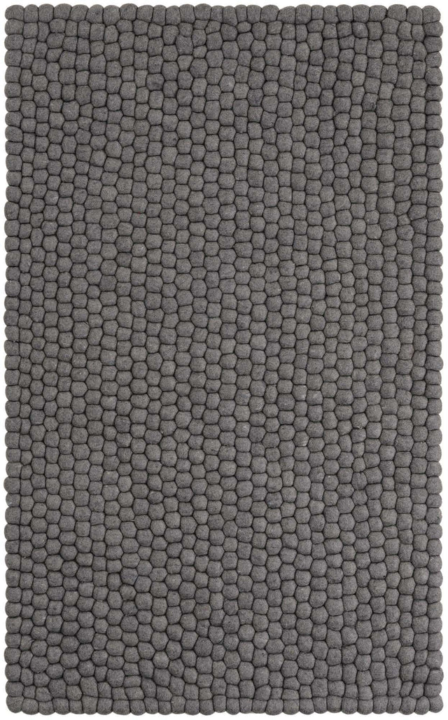 Gray 3' 3 x 5' 3 Felt Ball Rectangle Area Rug Stunning All Natural 100% Wool Luxury Hand Woven Carpet for Modern Home Interiors Soft Touch Marshmallow Rug for Sale at Rug Engine