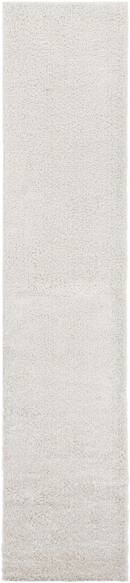 White 2' 7 x 12' Soft Solid Shag Runner Area Rug Thick Soft Touch Fluffy & Plush Shaggy Pile 100% Polypropylene Minimalist Carpet for Modern Home Interiors for Sale at Rug Engine