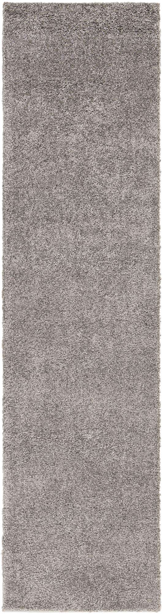 Gray 2' 7 x 10' Solo Runner Area Rug Thick Soft Touch Fluffy & Plush Shaggy Pile Durable Minimalist Carpet for Classic Interior Design for Sale at Rug Engine