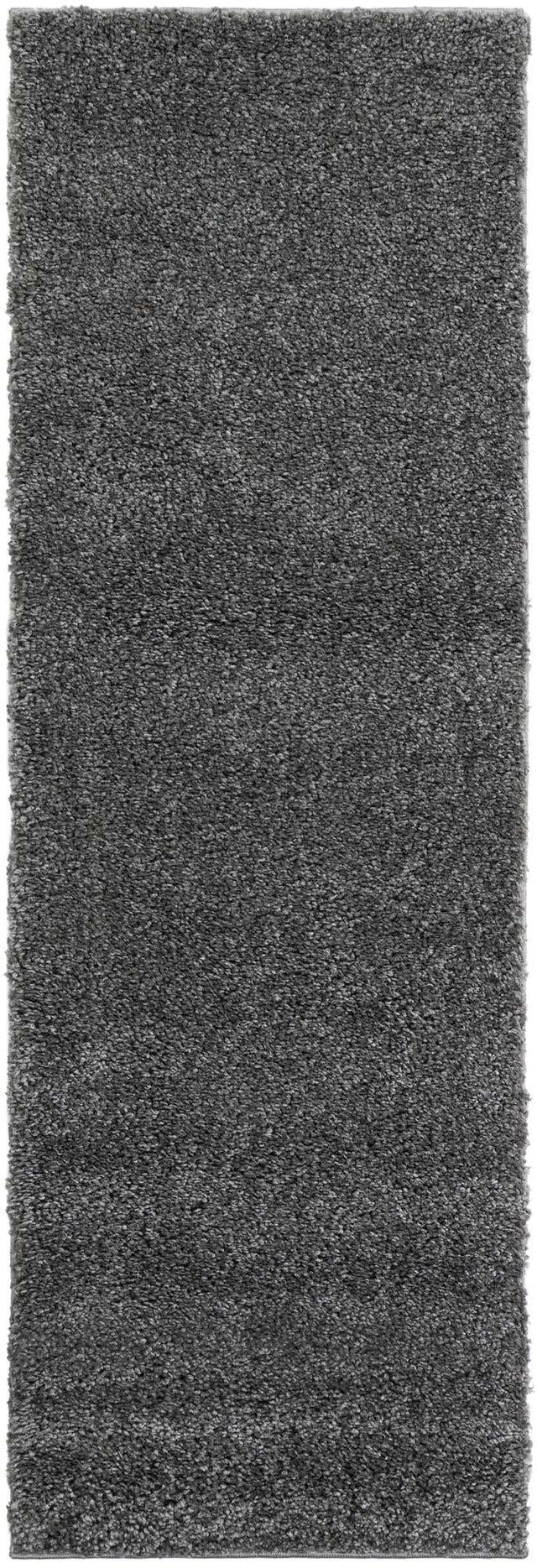 Gray 2' x 6' 1 Solo Runner Area Rug Thick Soft Touch Fluffy & Plush Shaggy Pile Durable Minimalist Carpet for Classic Interior Design for Sale at Rug Engine