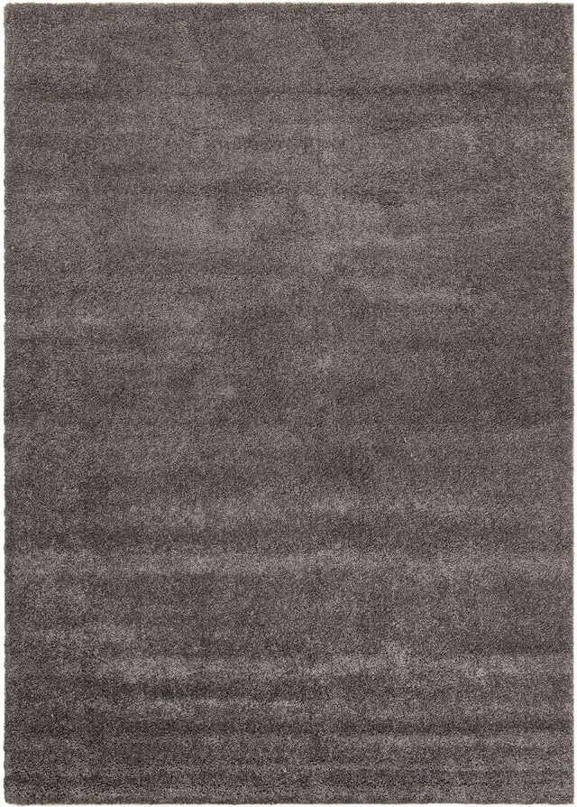 Gray 7' 10 x 11' Solo Rectangle Area Rug Thick Soft Touch Fluffy & Plush Shaggy Pile Durable Minimalist Carpet for Classic Interior Design for Sale at Rug Engine