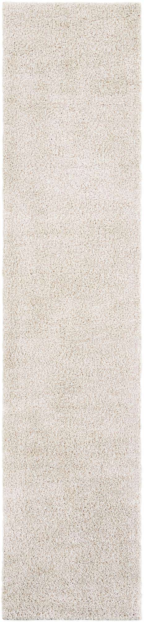 Ivory 2' 7 x 12' Solo Runner Area Rug Thick Soft Touch Fluffy & Plush Shaggy Pile Durable Minimalist Carpet for Classic Interior Design for Sale at Rug Engine