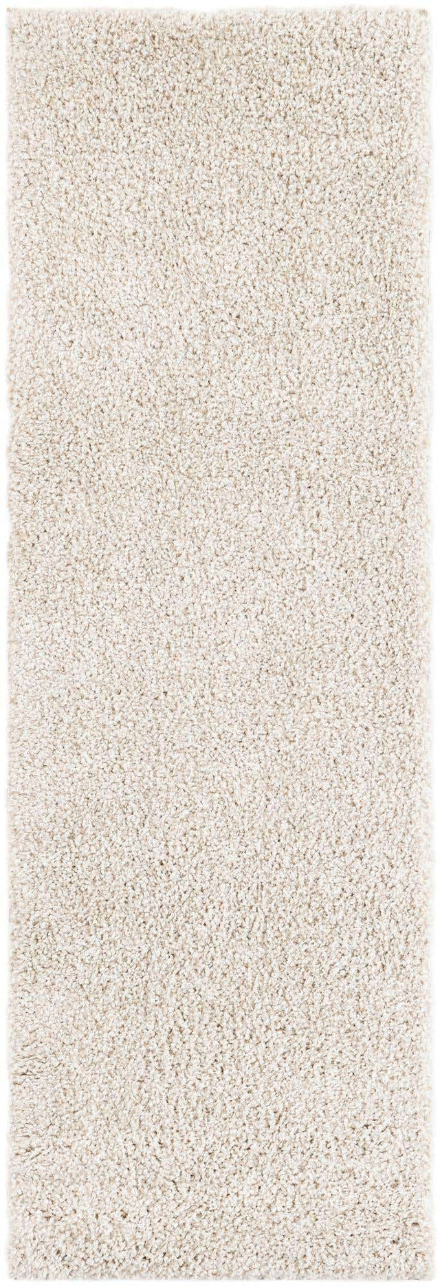 Ivory 2' x 6' 1 Solo Runner Area Rug Thick Soft Touch Fluffy & Plush Shaggy Pile Durable Minimalist Carpet for Classic Interior Design for Sale at Rug Engine