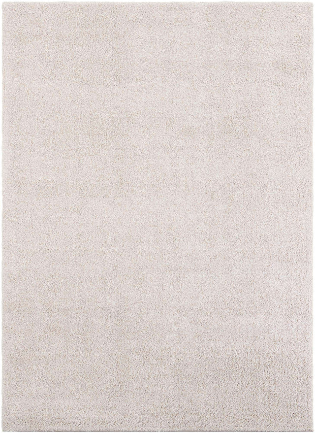 Ivory 7' 10 x 11' Solo Rectangle Area Rug Thick Soft Touch Fluffy & Plush Shaggy Pile Durable Minimalist Carpet for Classic Interior Design for Sale at Rug Engine