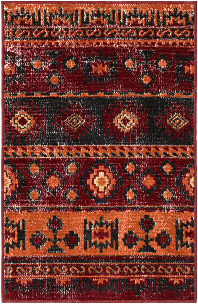 Rust Red 2' x 3' 1 Lucerne Rectangle Area Rug 100% Polypropylene Traditional Classic Easy Clean Carpet for Kitchens, Living Rooms, Bedroom, Office for Sale at Rug Engine