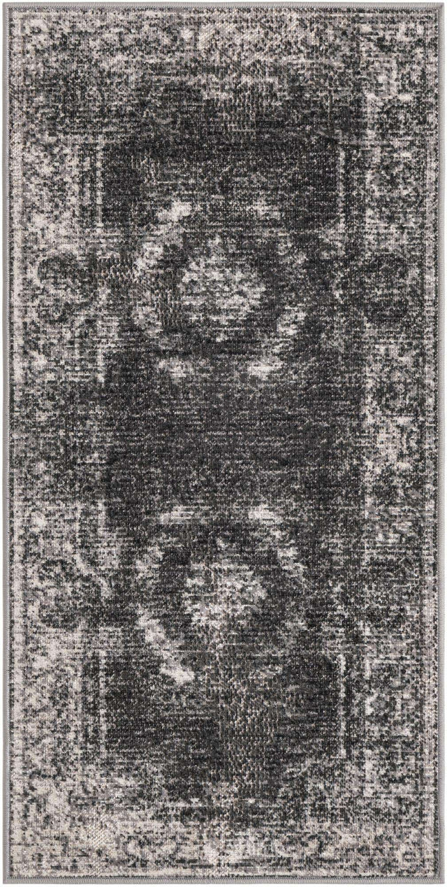 Charcoal 2' x 4' 1 Aarhus Runner Area Rug 100% Polypropylene With Jute Foundation Living Room Bedroom Carpet for Sale at Rug Engine