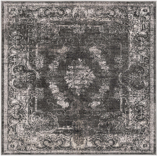 Charcoal 5' 3 x 5' 3 Aarhus Square Area Rug 100% Polypropylene With Jute Foundation Living Room Bedroom Carpet for Sale at Rug Engine