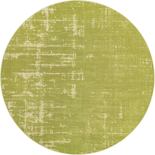 Green 7' 10 x 7' 10 Valencia Round Area Rug Modern Abstract Durable Carpet for Living Room, Dining, Office, Bedrooms, Dorm Rooms for Sale at Rug Engine