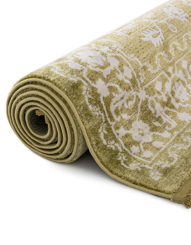 Light Green 6' 1 x 6' 1 New Classical Square Area Rug 70% Polypropylene & 30% Polyester Traditional Vintage Distressed Carpet for Interior Design Home Decor for Sale at Rug Engine
