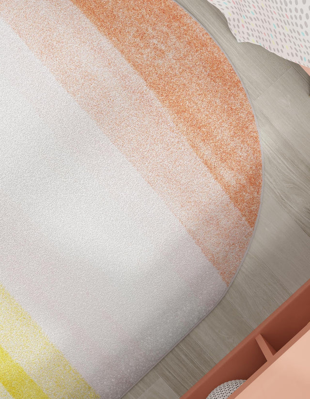 Multicolor 2' 2 x 3' 1 Whimsy Kids Oval Area Rug for Baby Nursery, Toddler Playroom, Bedrooms