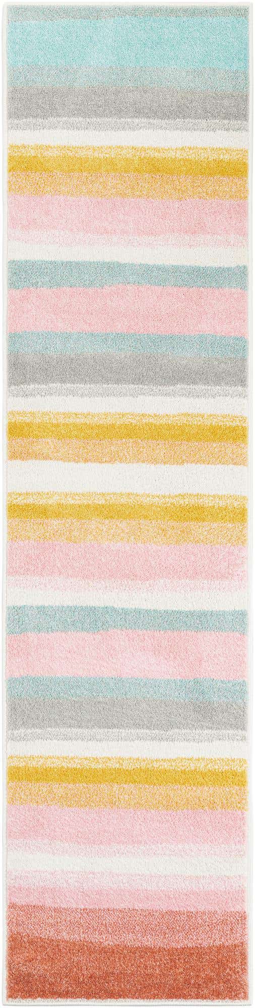 Multicolor 2' x 8' Whimsy Kids Runner Area Rug for Baby Nursery, Toddler Playroom, Bedrooms Playful Fun Design Easy Clean Carpet for Sale at Rug Engine