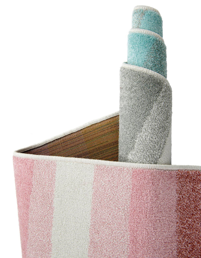 Multicolor 7' 10 x 7' 10 Whimsy Kids Square Area Rug for Baby Nursery, Toddler Playroom, Bedrooms