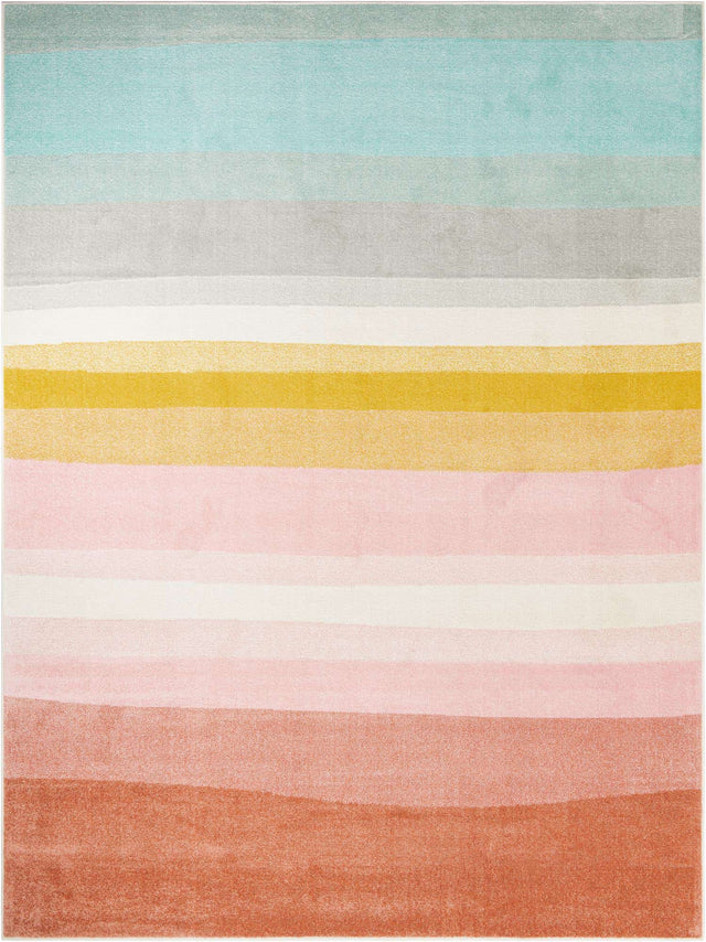Multicolor 9' x 12' Whimsy Kids Rectangle Area Rug for Baby Nursery, Toddler Playroom, Bedrooms