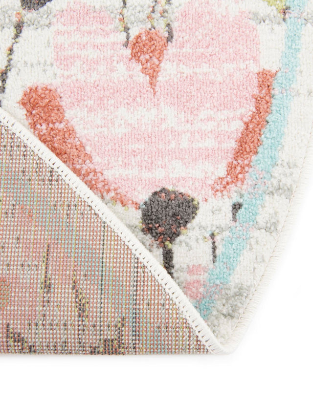 Ivory 2' 2 x 3' 1 Whimsy Kids Oval Area Rug for Baby Nursery, Toddler Playroom, Bedrooms