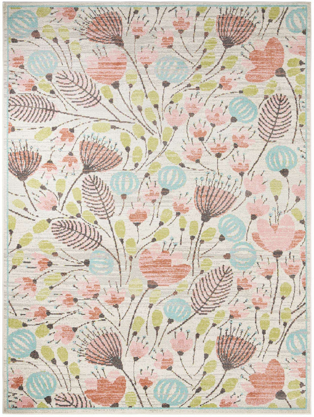 Ivory 9' x 12' Whimsy Kids Rectangle Area Rug for Baby Nursery, Toddler Playroom, Bedrooms Playful Fun Design Easy Clean Carpet for Sale at Rug Engine