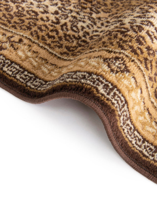 Brown 10' x 10' Wildlife Square Area Rug Animal Print Safari Jungle Inspired Carpet for Unique Modern Interior Design for Sale at Rug Engine