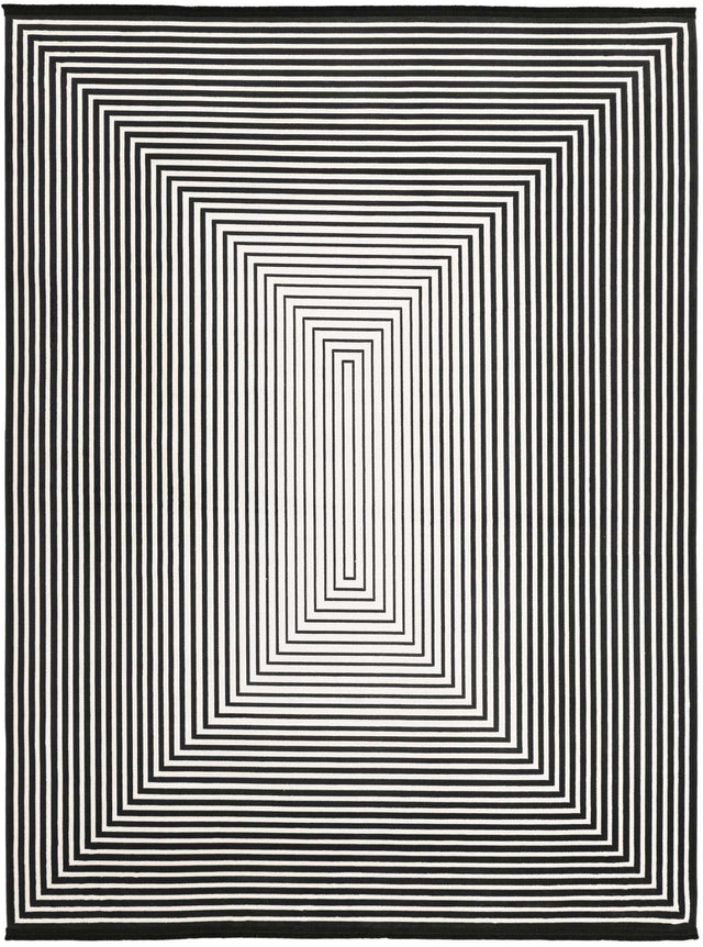 Black and White 7' 10 x 10' Milano Rectangle Area Rug 100% Polyester with Cotton Backing Modern Contemporary Carpet for Home Decor Interior Design for Sale at Rug Engine