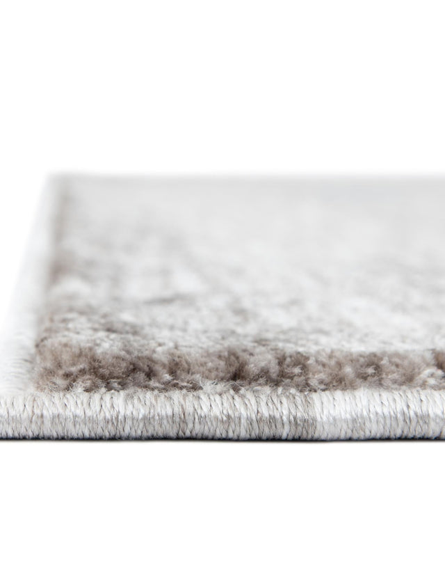 Gray Brown 2' x 8' Gabbeh Runner Area Rug 100% Polyester (Space-Dyed Yarn) Stylish Contemporary Carpet for Home Interior Design for Sale at Rug Engine