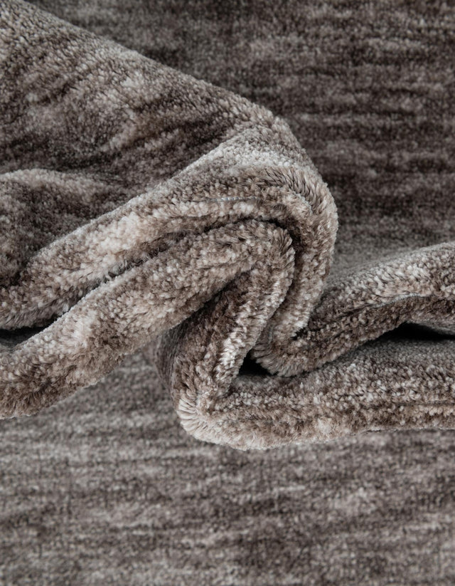 Gray Brown 2' 7 x 12' Gabbeh Runner Area Rug 100% Polyester (Space-Dyed Yarn) Stylish Contemporary Carpet for Home Interior Design for Sale at Rug Engine