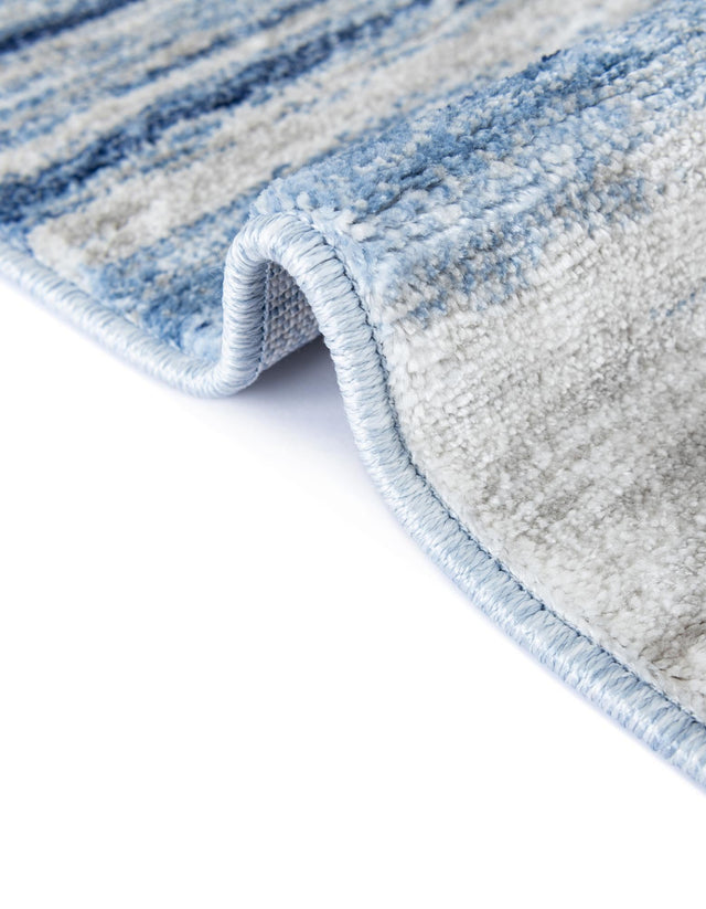 Blue Ivory 7' 1 x 10' Gabbeh Rectangle Area Rug 100% Polyester (Space-Dyed Yarn) Stylish Contemporary Carpet for Home Interior Design for Sale at Rug Engine