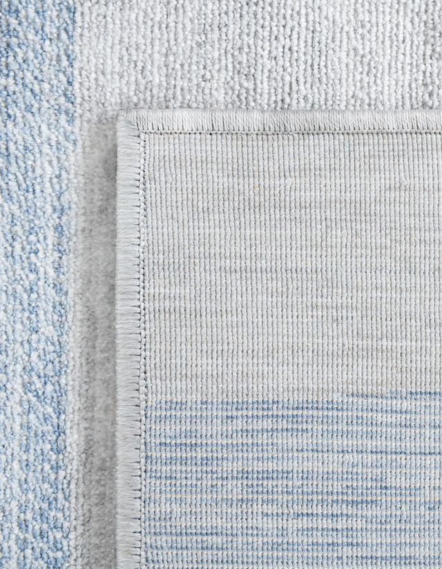 Blue Gray 2' 7 x 10' Gabbeh Runner Area Rug 100% Polyester (Space-Dyed Yarn) Stylish Contemporary Carpet for Home Interior Design for Sale at Rug Engine