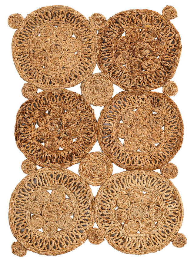 Natural 2' x 3' 1 Braided Jute Rectangle Area Rug 100% Jute Hand Braided Natural Eco-Friendly Boho Style Carpet for Living Rooms Dining Office Space Dorms for Sale at Rug Engine