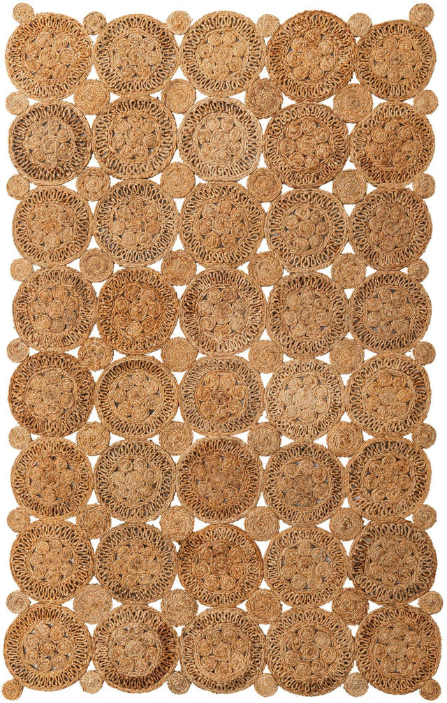 Natural 5' 3 x 8' Braided Jute Rectangle Area Rug 100% Jute Hand Braided Natural Eco-Friendly Boho Style Carpet for Living Rooms Dining Office Space Dorms for Sale at Rug Engine