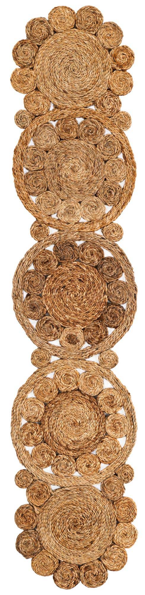Natural 1' 4 x 6' 1 Braided Jute Table Runner Area Rug Decorative Dining Room Kitchen All Natural Material Table Cover 100% Jute Hand Braided Natural Eco-Friendly Boho Style Carpet for Living Rooms Dining Office Space Dorms for Sale at Rug Engine