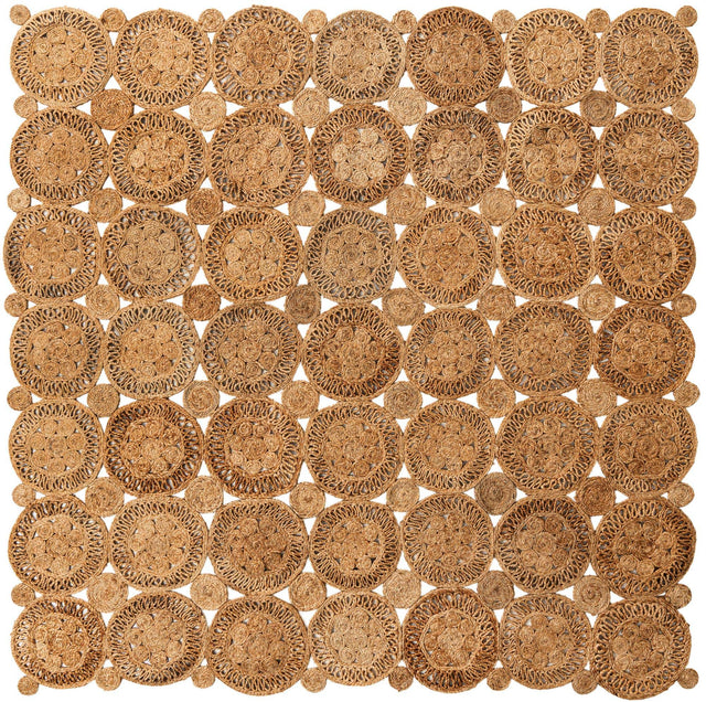 Natural 7' 10 x 7' 10 Braided Jute Square Area Rug 100% Jute Hand Braided Natural Eco-Friendly Boho Style Carpet for Living Rooms Dining Office Space Dorms for Sale at Rug Engine