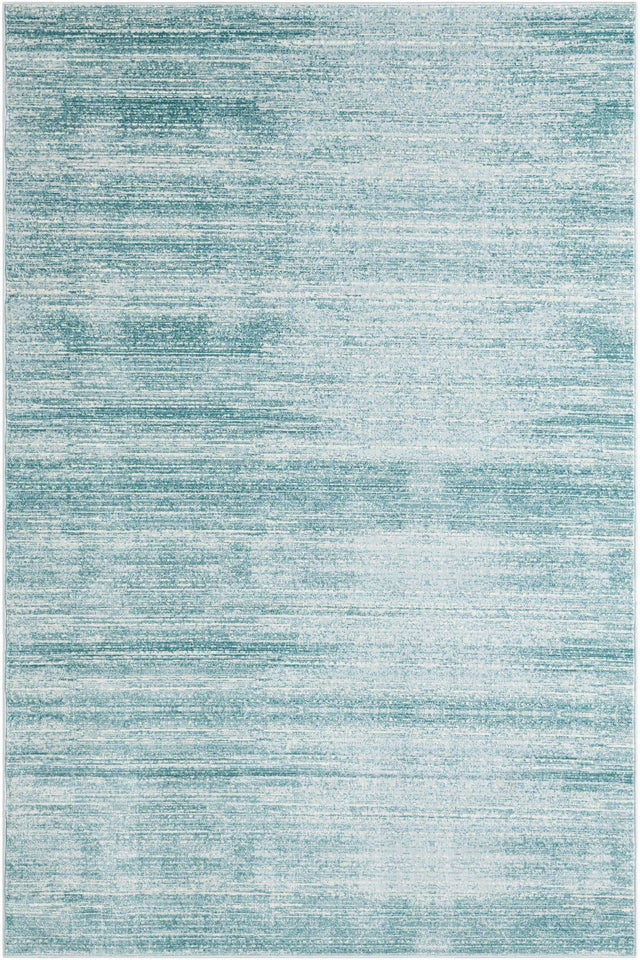 Turquoise 6' 1 x 9' Jill Zarin Uptown Rectangle Area Rug 70% Polypropylene & 30% Polyester Contemporary Carpet for Living, Dining, Office, Bedroom for Sale at Rug Engine