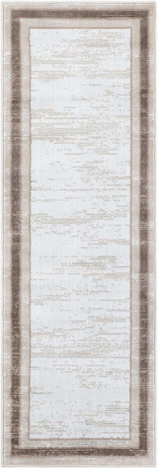 Ivory 2' x 6' 1 Laguna Runner Area Rug 100% Polypropylene Modern Contemporary Carpet for Bedrooms, Living Room, Dining, Office for Sale at Rug Engine