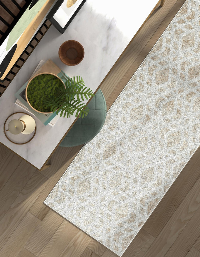 Ivory 2' 7 x 8' Laguna Runner Area Rug 100% Polypropylene Modern Contemporary Carpet for Bedrooms, Living Room, Dining, Office for Sale at Rug Engine