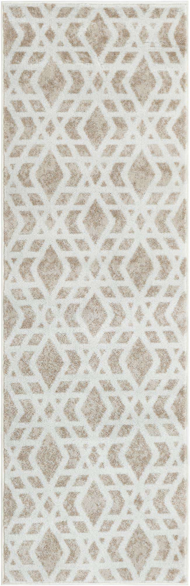 Ivory 2' x 6' 1 Laguna Runner Area Rug 100% Polypropylene Modern Contemporary Carpet for Bedrooms, Living Room, Dining, Office for Sale at Rug Engine