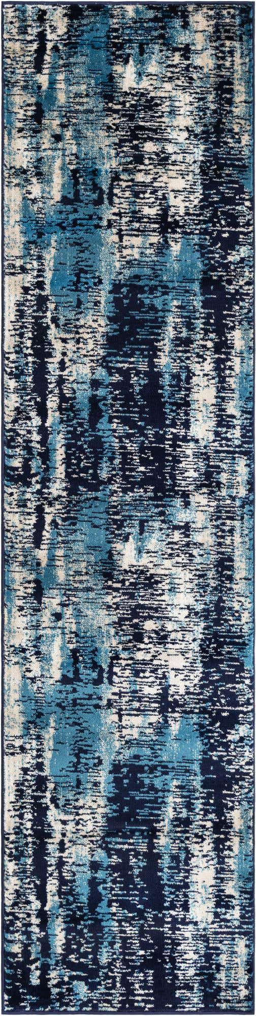 Navy Blue 2' 7 x 10' Laguna Runner Area Rug 100% Polypropylene Modern Contemporary Carpet for Bedrooms, Living Room, Dining, Office for Sale at Rug Engine