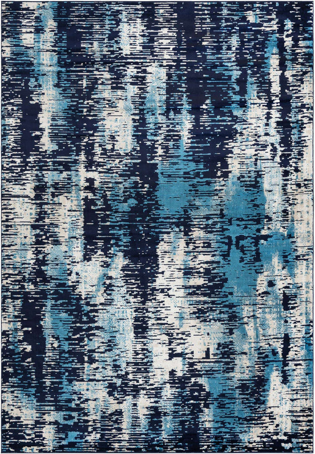 Navy Blue 10' x 14' 1 Laguna Rectangle Area Rug 100% Polypropylene Modern Contemporary Carpet for Bedrooms, Living Room, Dining, Office for Sale at Rug Engine