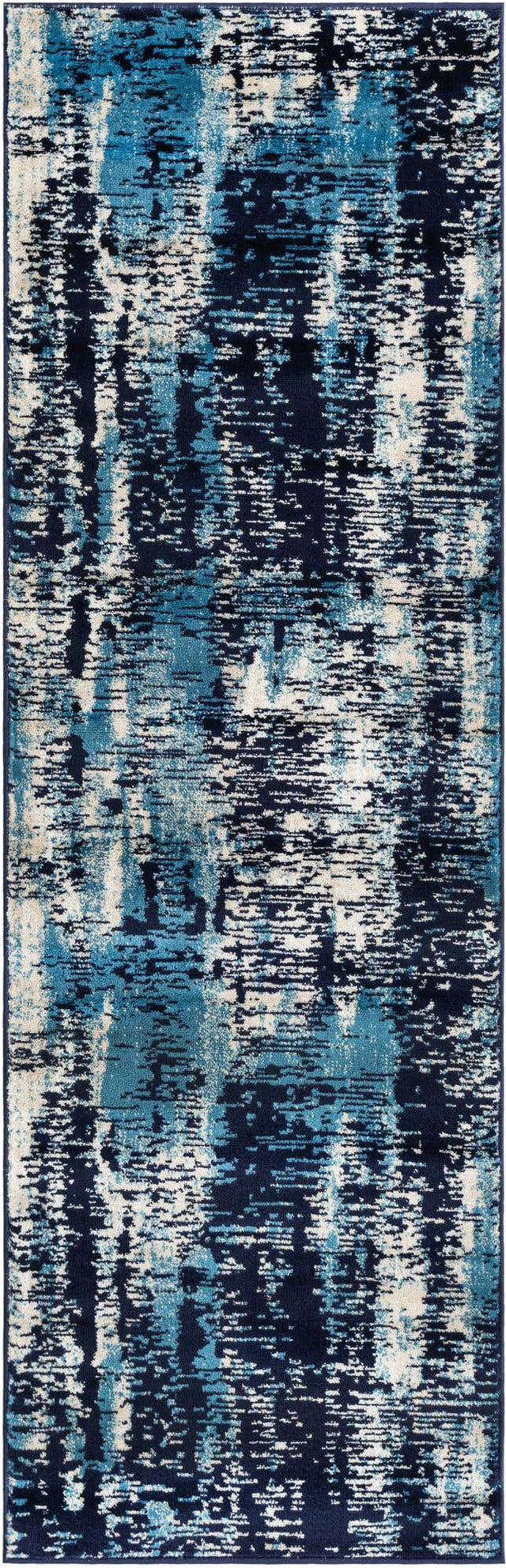 Navy Blue 2' 7 x 8' Laguna Runner Area Rug 100% Polypropylene Modern Contemporary Carpet for Bedrooms, Living Room, Dining, Office for Sale at Rug Engine